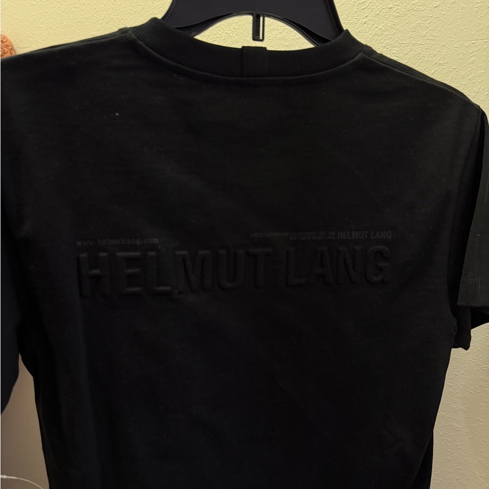 Helmut Lang Black Cropped T-Shirt